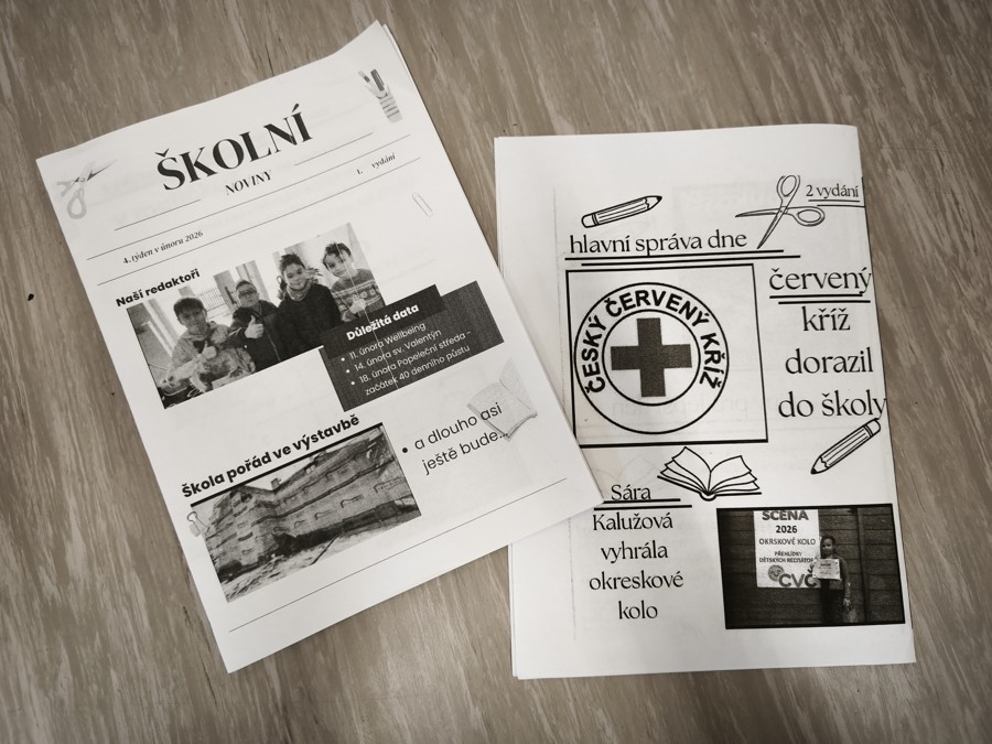 Kluci ze čtvrté třídy vydávají školní noviny